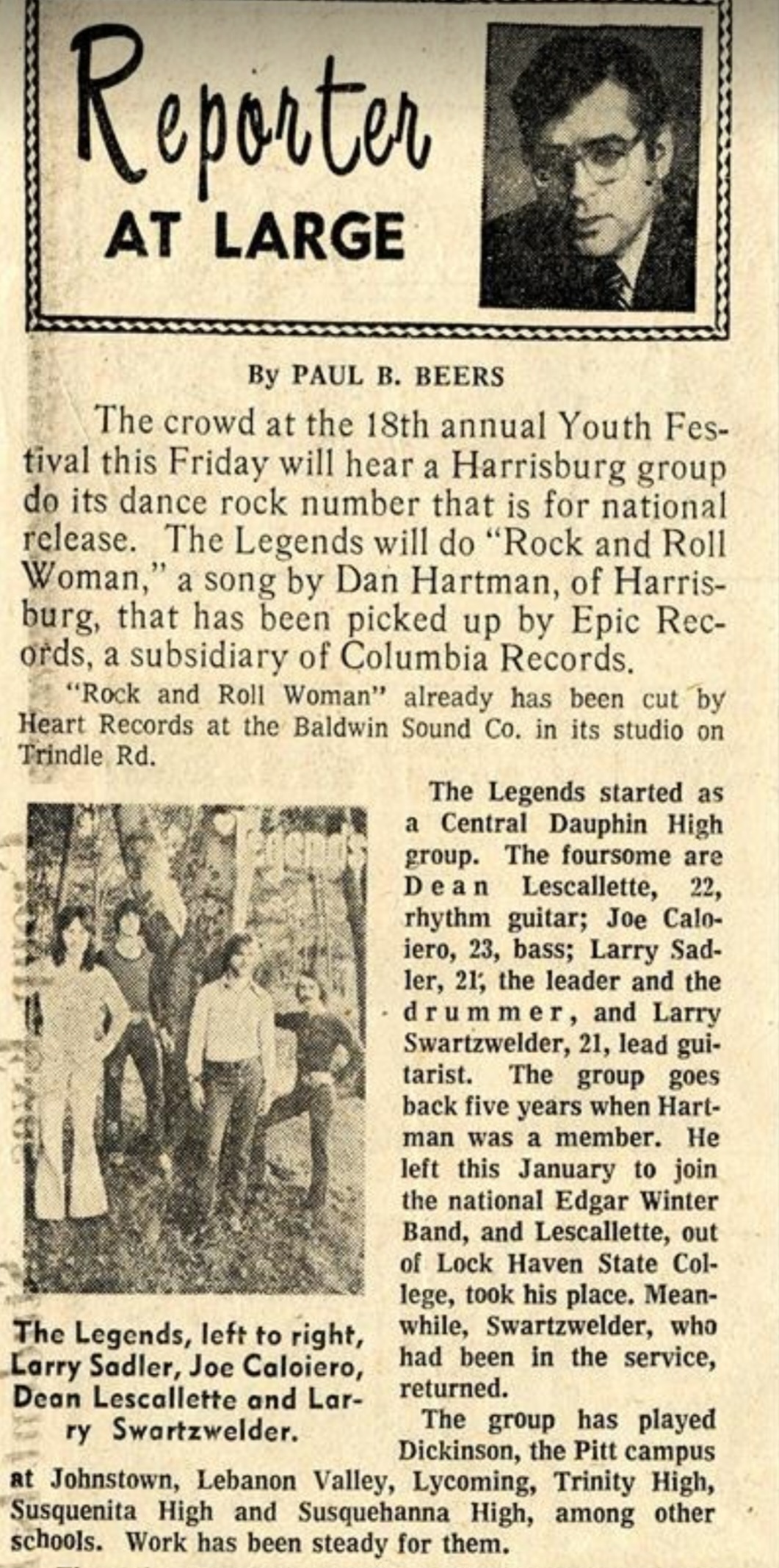 Dan Hartman - Reporter At Large